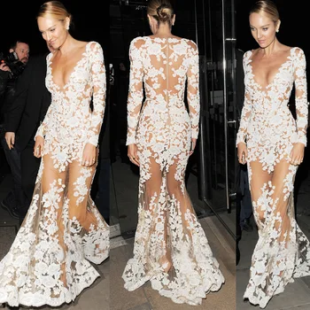 

Women's dresses Spring and Summer European and American fashion lace screen evening dress beach skirt sexy dress