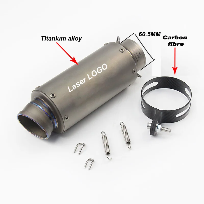 

Laser 60mm GP70-R MUFFLER Motorcycle Exhaust Carbon Fiber Muffler Pipe Modified Racing Sport Motorbike Z1000 S1000RR CBR1000