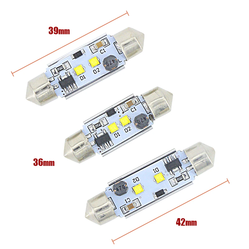 Светодиодная лампа CanBus для автомобиля 36 мм с чипами Cree 12 В 6000 К|36mm led bulb|led c10w12v festoon |