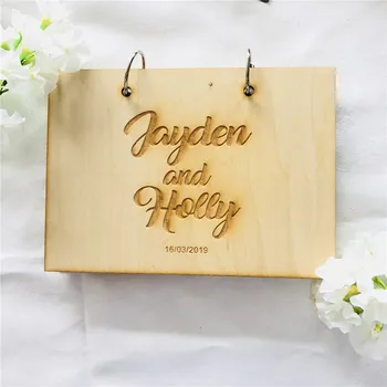 

Personalized Wedding Guest book Wedding Personalized Guest book Wooden Custom Guest book Rustic Guest Book Logo