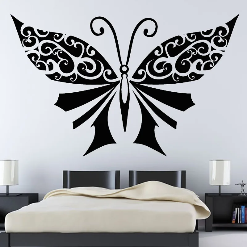 Large Black Butterflies Wall Decor Bedroom Headboard Wall ...