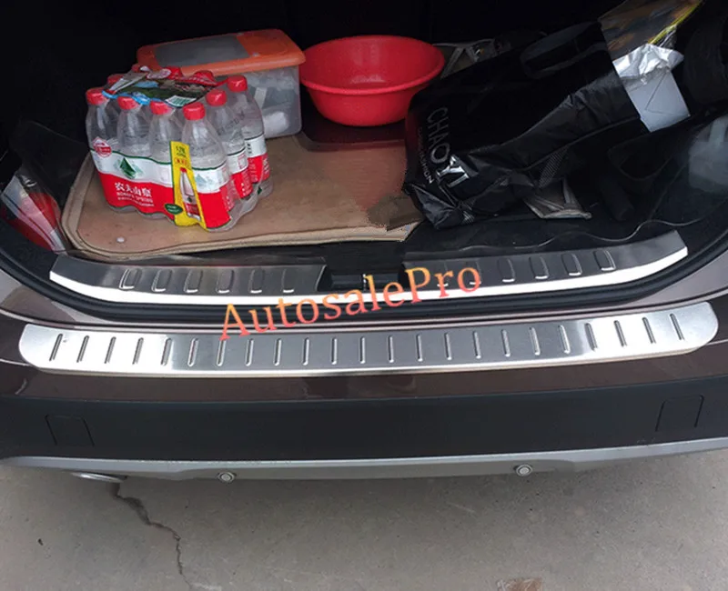 

For BMW X1 E84 2009 2010 2011 2012 Chrome Stainless Steel Exterior Outer + Inner Rear Bumper Guard Plate Cover 2pcs