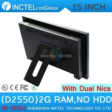 15 inch Full metal all in one touch pc industrial pc with 5 wire Gtouch 4: 3 6COM LPT LED touch 2G RAM only Dual 1000Mbps Nics
