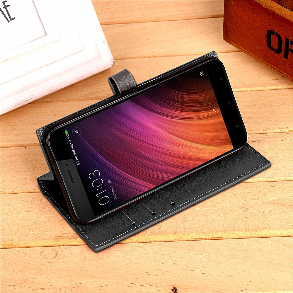 Cheap Wallet Case For Xiaomi Redmi 4,Luxury Leather Cover With Magnetic Stand Card Holder Case For Xiaomi Redmi 4 4X Folio Flip Case 24