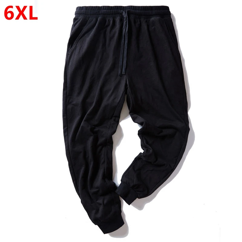 

Spring elastic large size men's pants Korean large size elastic waist plus size pants fat feet tide 6XL 5XL 4XL
