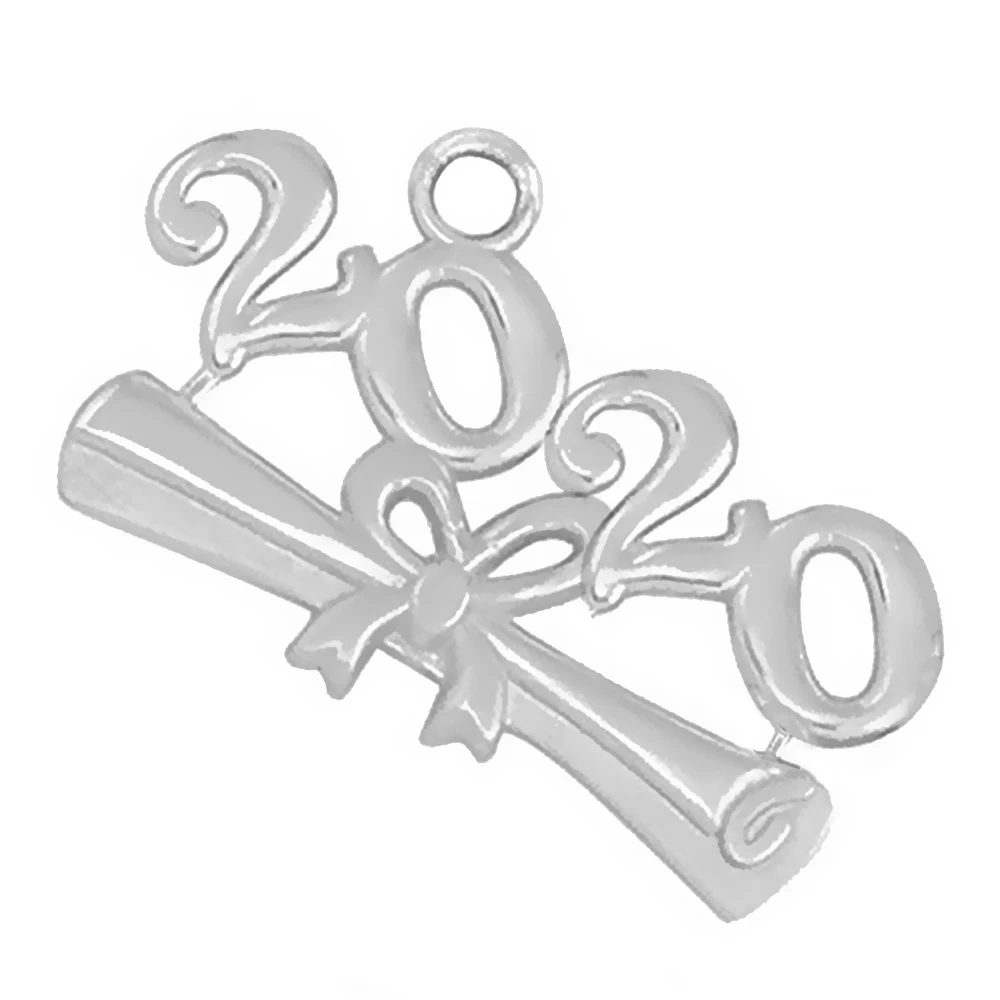 

New arrival student 2020 school graduation jewelry DIY charm gold silver diploma metal pendant