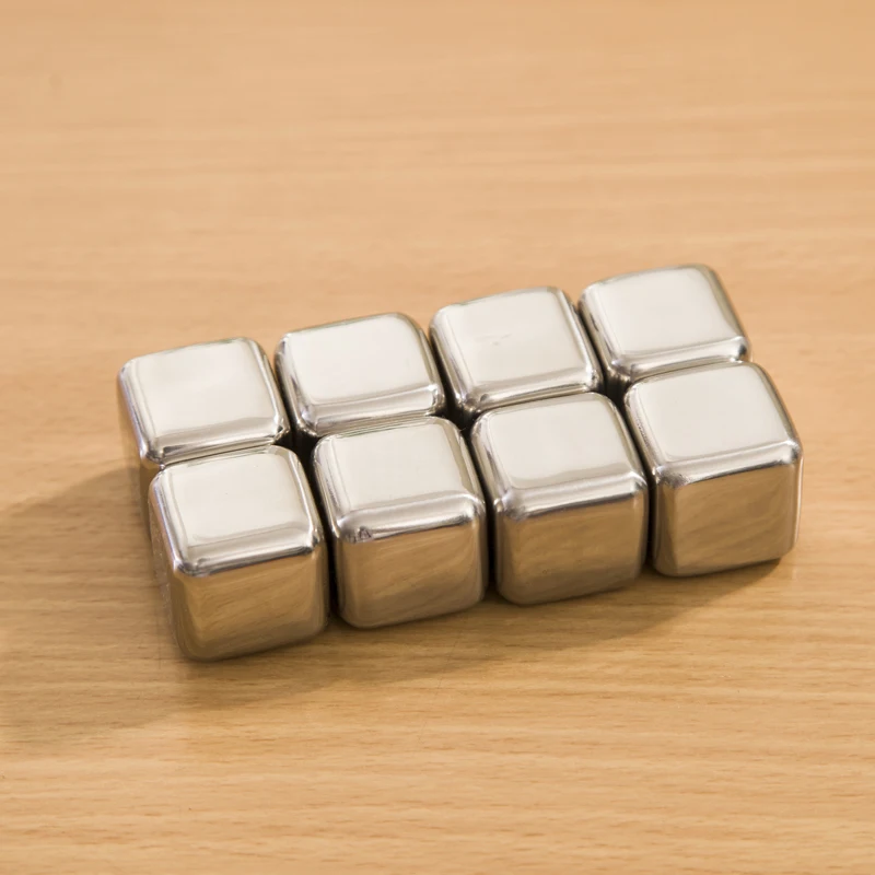 SUS304 Stainless Steel Whiskey Ice Stones beer Wine Physical Cooling Ice Cube