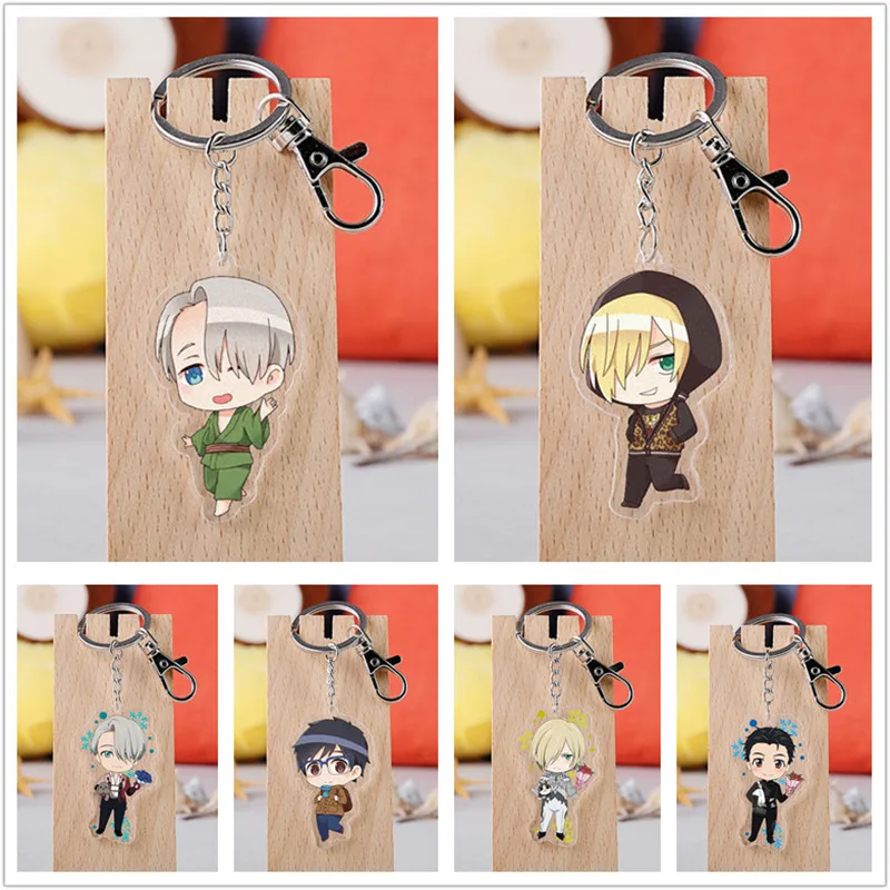10 шт./лот акриловый брелок для ключей YURI on ICE фигурка Yuri Katsuki Plisetsky двусторонний