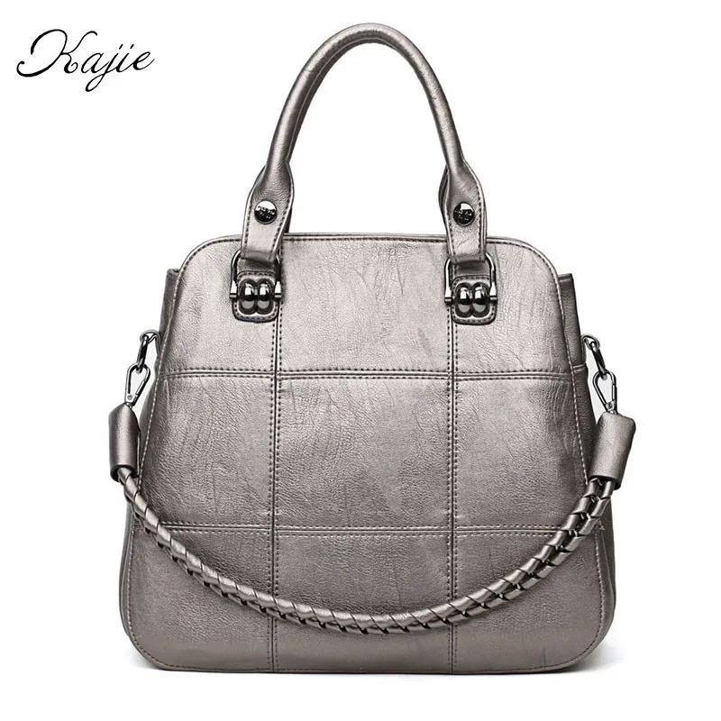 

Kajie 2019 Genuine Leather Large Capacity Women Shoulder Messenger Bag Famous Designer Handbag High Quality Women's Handbag Sac