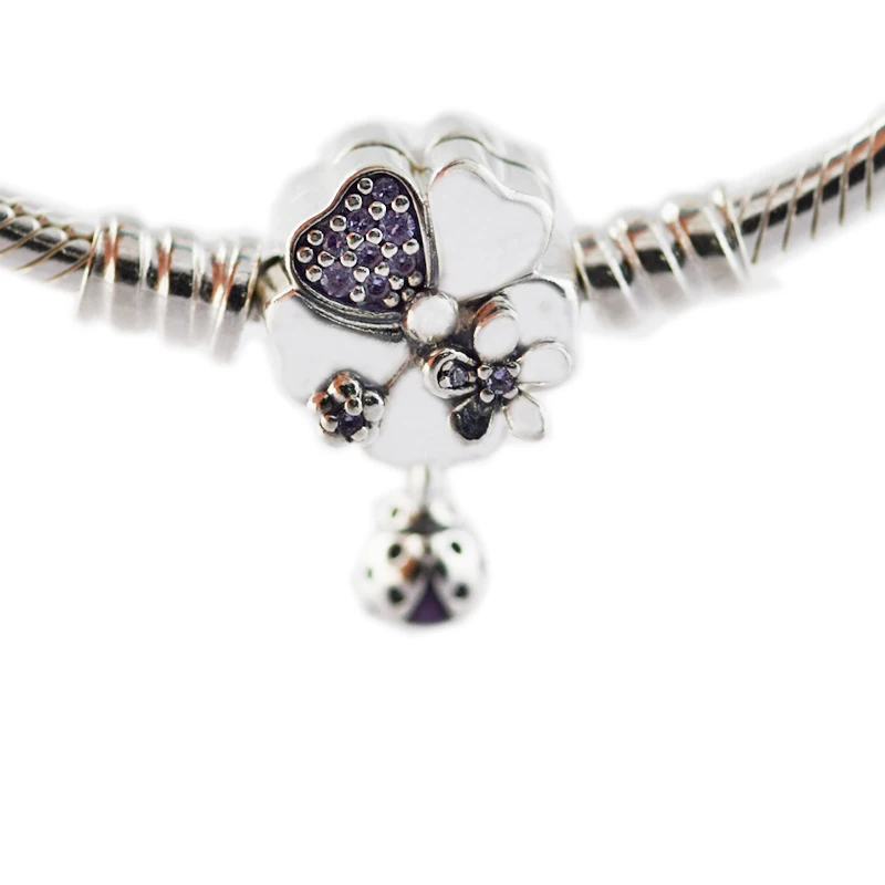 

Wildflower Meadow Clasp Sterling Silver Bracelet original 925 Silver Charms Bracelets For Woman Fit Beads