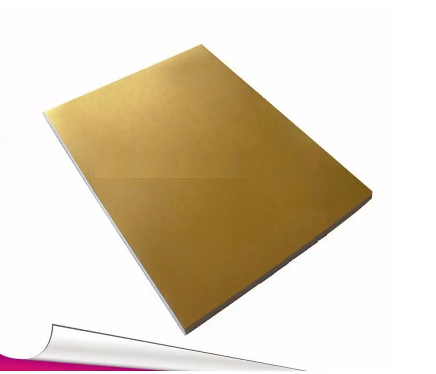 Qi 50sheets Glossy Gold PET Sticker With Stripe A4 Size Waterproof For