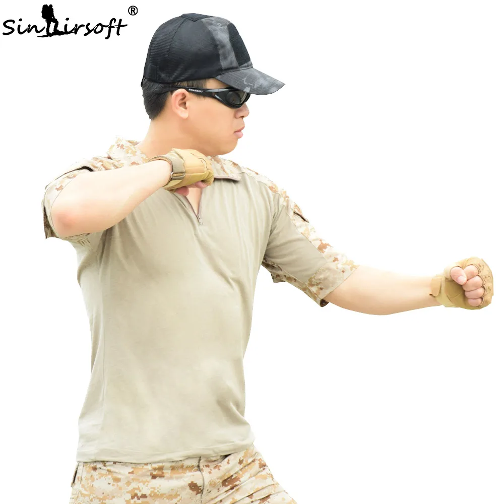 

AINAIRSOFT Military Tactical Shirt Outdoor CS Hunting Climbing Camouflage Breathable Clothes Suit Paintball Gear T-shirt