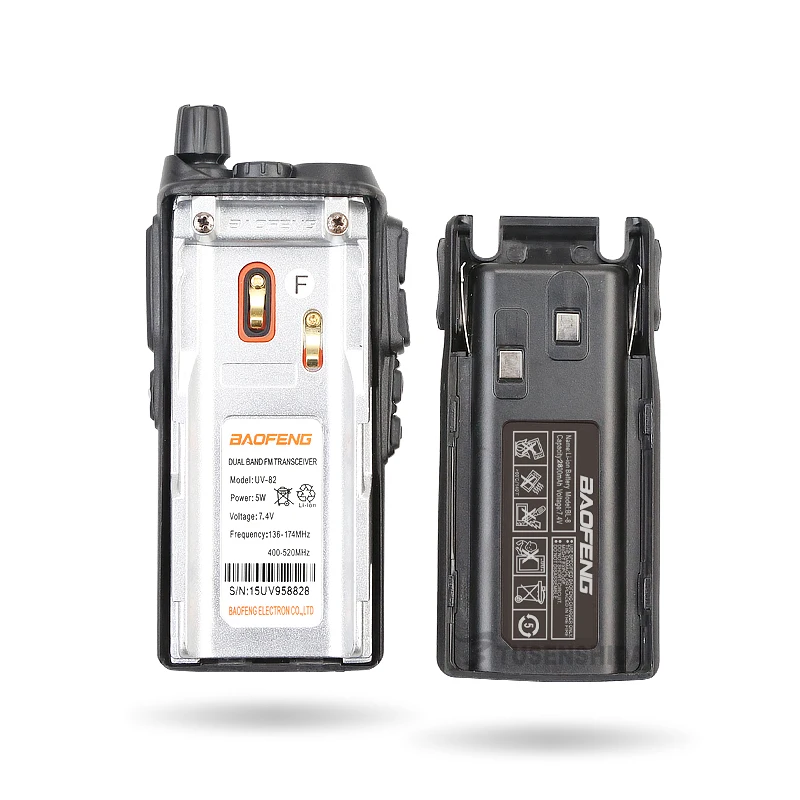 Горячая рация UV 82 Baofeng 1 пара портативное радио с двойным PTT наушником VHF UHF