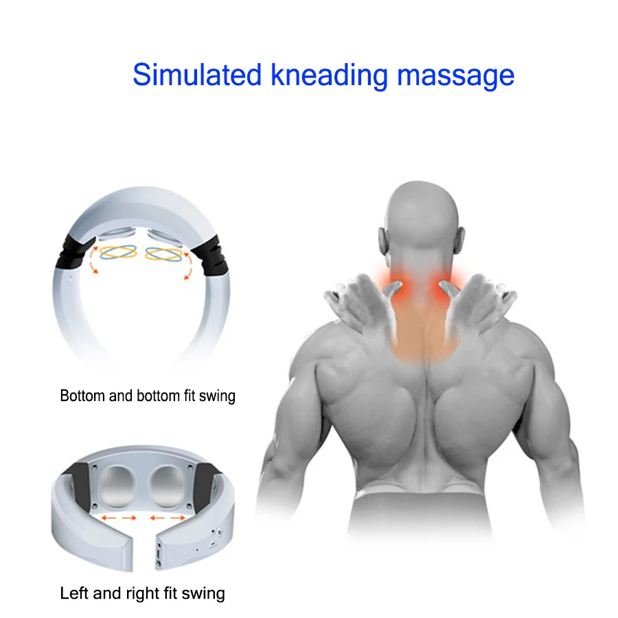 Massager da Garganta Cuidados de Saúde Alívio de Recarga Acupuntura Elétrica Aquecimento Terapia Vértebra Cervical Magnética 13 Acupuntura elétrica Aquecimento massager da Garganta terapia