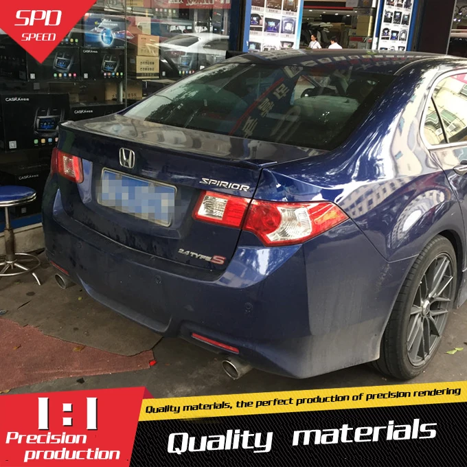 

For Honda Spirior acura TSX Spoiler ABS Material Car Rear Wing Primer Color Rear Spoiler For Honda Spirior Spoiler 2009-2012