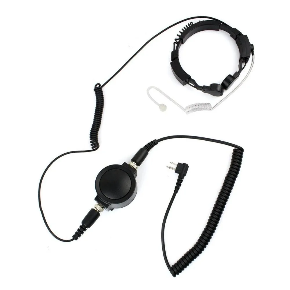 2 Pin FBI Heavy Duty Военная Тактическая горловина микрофон гарнитура большой PTT для TYT