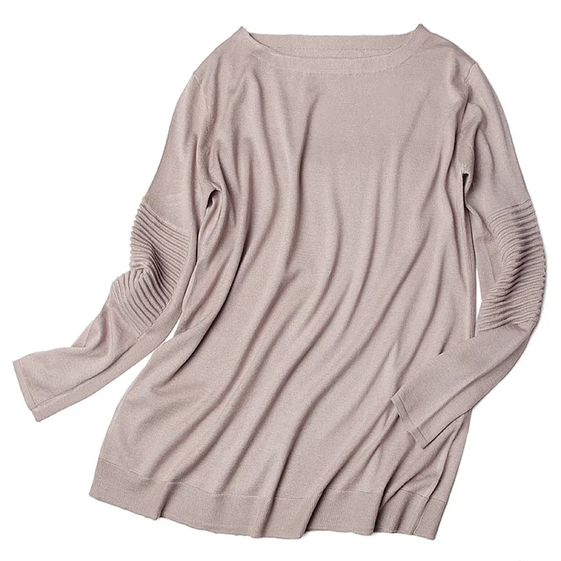  wide loose 100%goat cashmere knit women spring autumn fashion thin pullover sweater slash neck one 