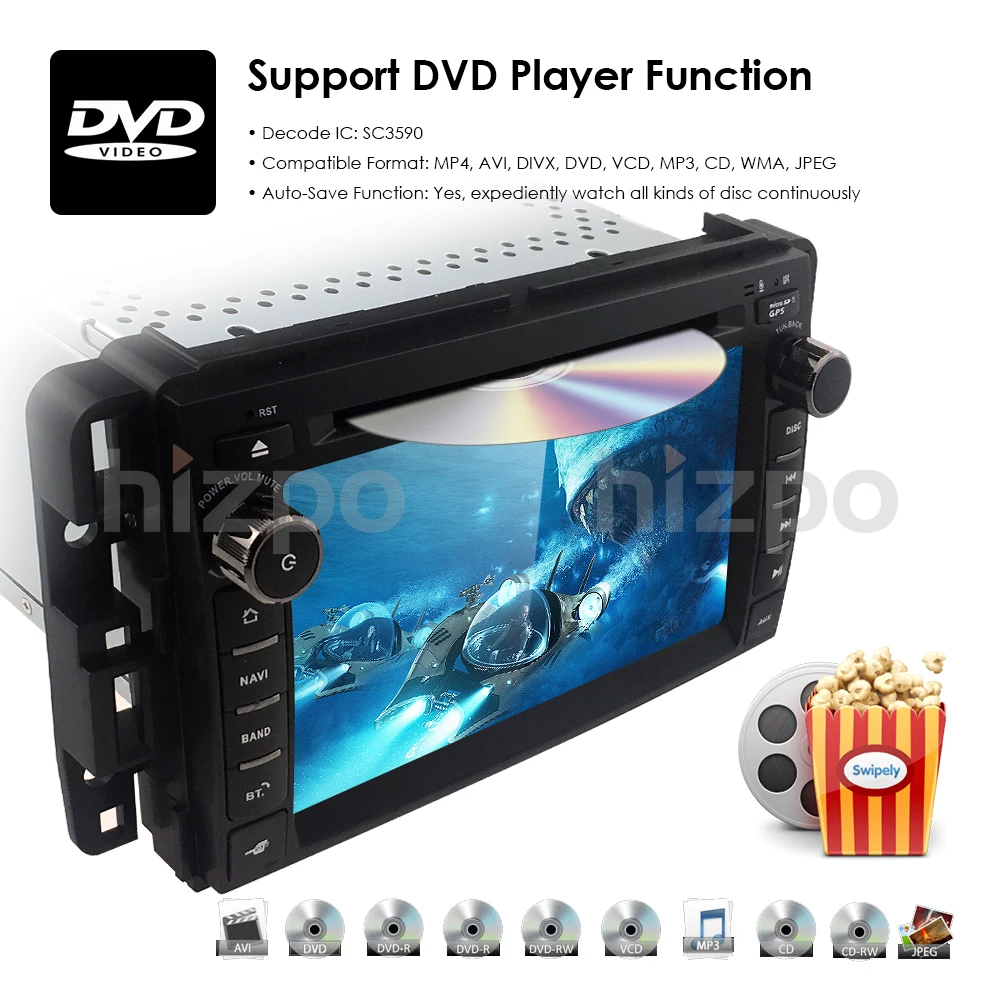 Top 4GWIFI Android9.0 2GRAM+16GROM QuadCore Car DVD Multimedia Player Radio For Chevrolet Avalanche Equinox HHR GMC Yukon Sierra CAM 19