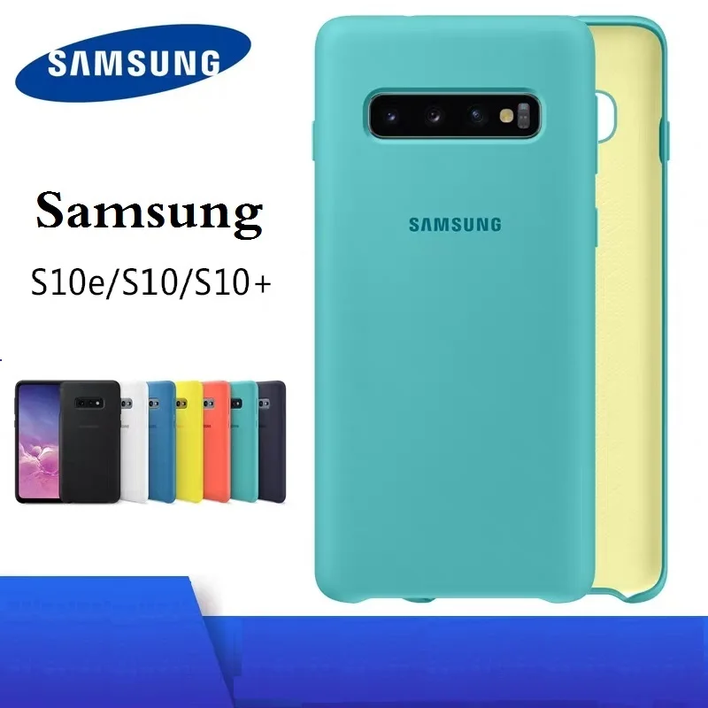 

Samsung Original S10 Cover Soft TPU Smooth Cover Silicone Full Back Case Capa Galaxy S10 Plus S10 + S10E Dirt-resistant Luxury