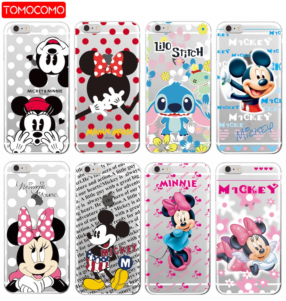 

Minnie Mickey Cartoon Stitch Daisy Pooh Bear Characters Soft Phone Case For iPhone5 6 6Plus 7 7Plus 8 8Plus X XS Max SAMSUNG