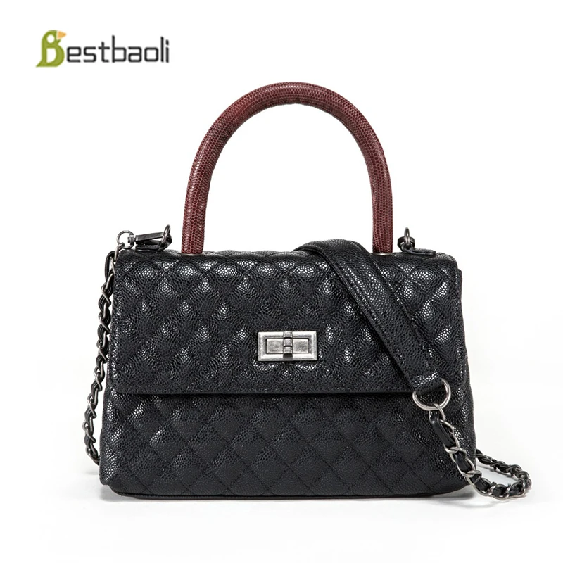 

100% Genuine Leather Bags For Women Fashion High Quality Diamond Lattice Shoulder bag Luxury Handbags Women Bags Designer Totes