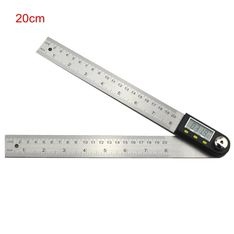 Angel Finder Edelstahl elektronische digitale Winkelmesser Goniometer Gehrungslehre mit 7,9 Zoll Lineal 
