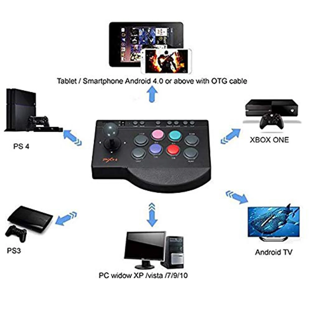 Kencool 5 в 1 Аркада Боевая палка игровые устройства с джойстиком игровой контроллер для PS3/PS4/Xbox One/PC/устройства на базе Android боевые игры