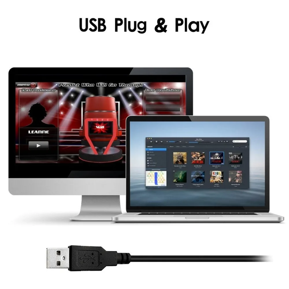 SOONHUA мини настольный USB микрофон для компьютера, ПК, ноутбука, ноутбука с гибкой подставкой, Студийный конденсаторный микрофон для записи речи