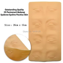 5 шт. выдающееся качество 3D постоянный макияж бровей подводка для глаз Практика кожаный силикон поддельные кожи