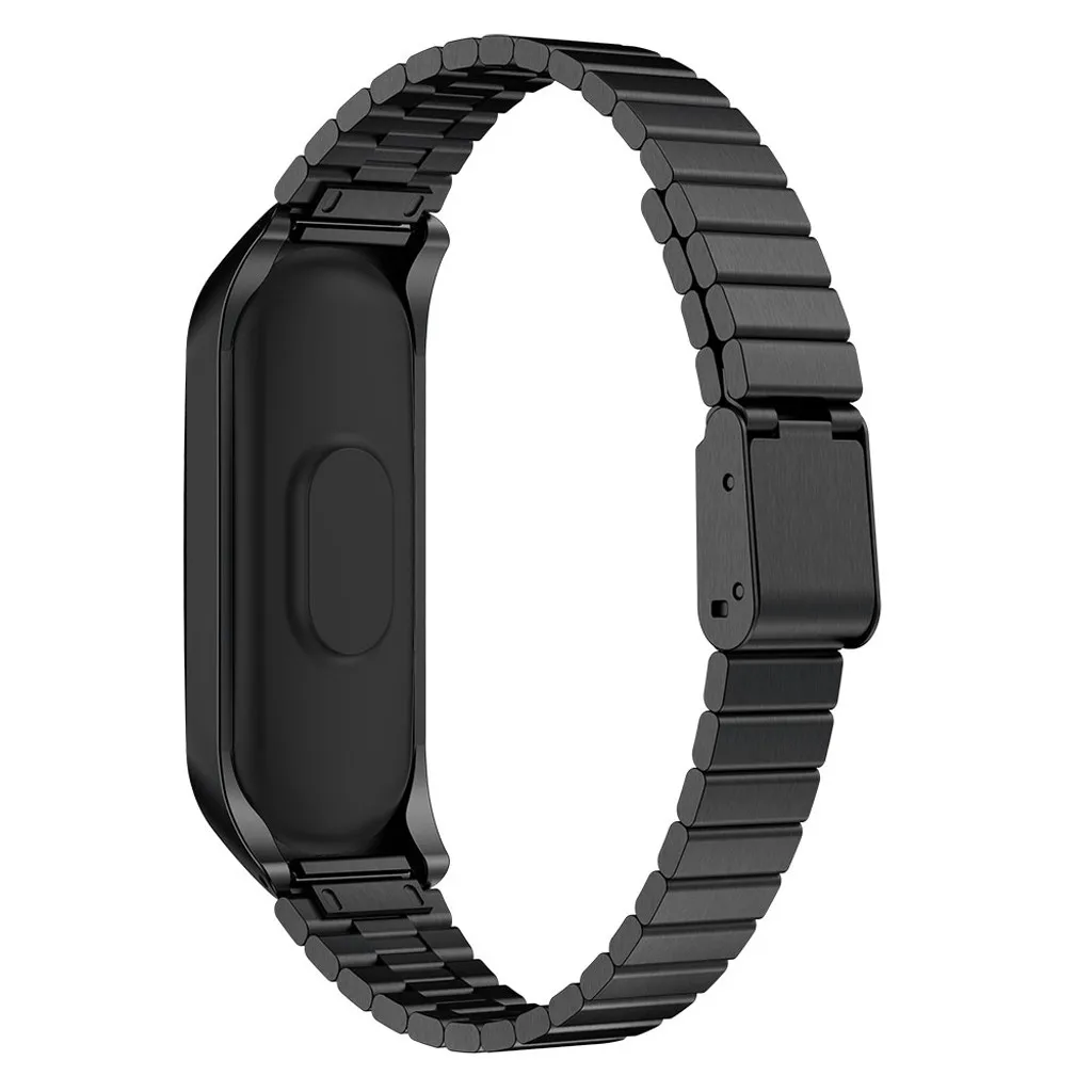 Watchbands Watch Strap For Xiaomi Mi Band 4 Stainless Steel Bracelet Watch Band Metal Case New Strap Smart Wristband 19JUL2 Watchbands Watch Strap For Xiaomi Mi Band 4 Stainless Steel Bracelet Watch Band Metal Case New Strap Smart Wristband 19JUL2