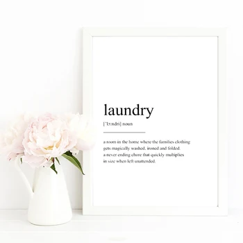 

Nordic Minimalist Laundry Quotes Posters Black and White Wall Art Canvas Prints Scandinavia Home Living Room Decorative Pictures