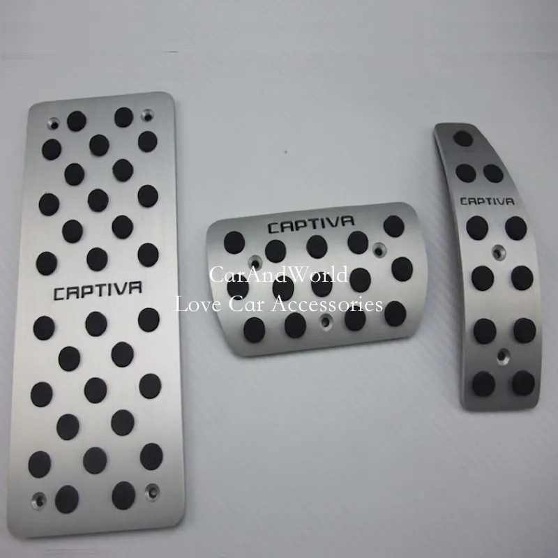 

For Chevrolet Captiva AT Accelerator Brake Footrest Gas Pedals Aluminium Alloy Antiskid Fuel Refit Plate Pads Car Accessories