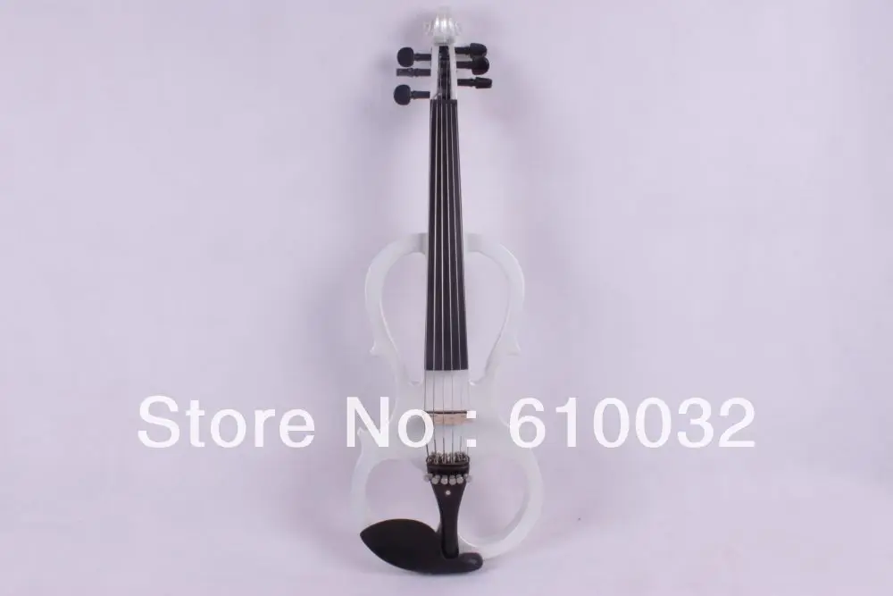 4/4 электрическая скрипка из твердой древесины 4-11# серебристо-белый цвет 6 струн