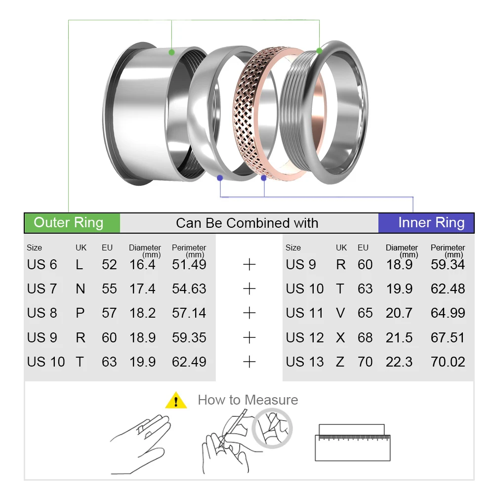 Cremo Fashion Stackable Rings Women Stainless Steel Ring Jewelry Band Multilayer Statement Love Layers Ring Anillos