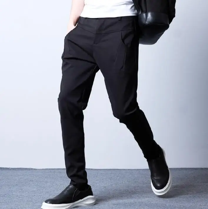 2019 summer thin personality fashion men skinny pants harem pant men ...