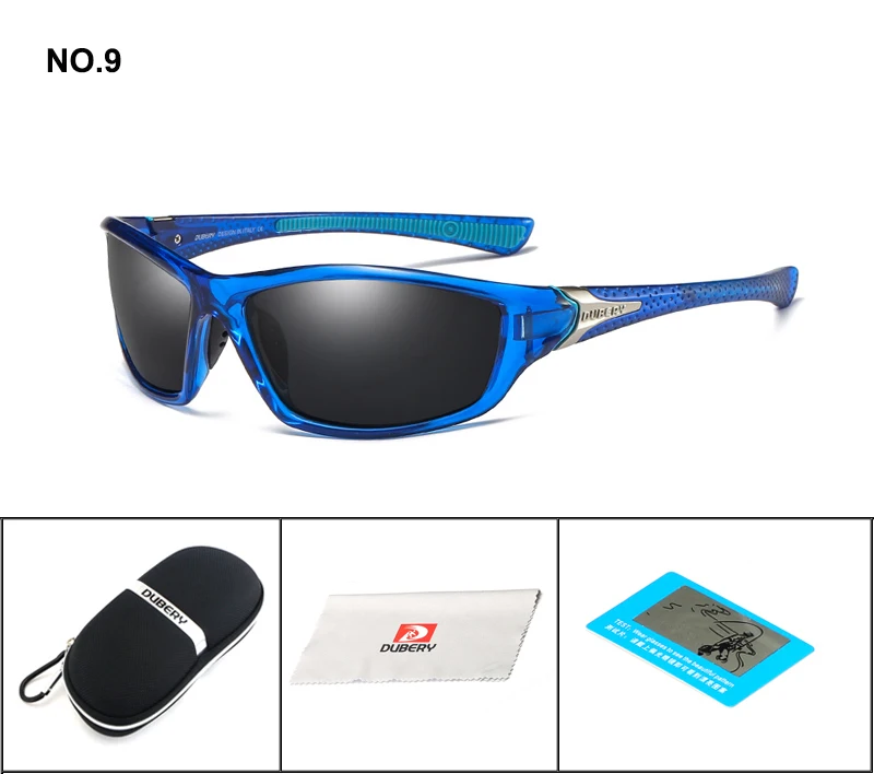 DUBERY, фирменный дизайн, поляризационные солнцезащитные очки, мужские очки для ночного вождения, женские зеркальные солнцезащитные очки,, UV400, D120 - Цвет линз: c9 silvery blue