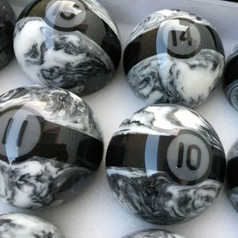 Latest 57.25mm Marple+resin Billiard Pool Balls 16pcs complete set of Balls High quality Billiard accessories China