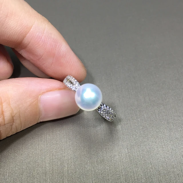 ZHBORUINI 2018 Fashion Pearl Ring High Quality Ring Genuine Freshwater Pearl Rings 925 Sterling Silver Ring For Women Gift