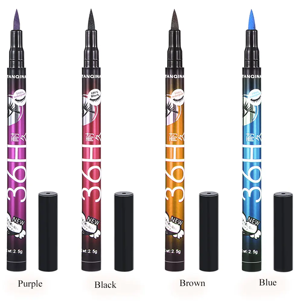 1PC Pro Fashion Eyeliner Pencil Black/Brown/Purple/Blue Waterproof Long