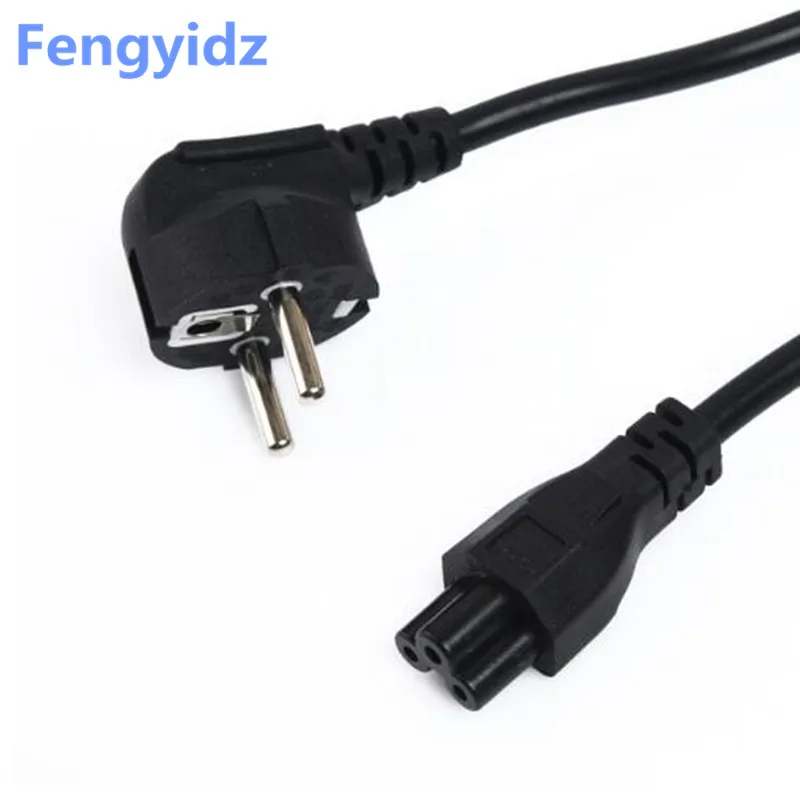 

EU European Power Cord Euro IEC C5 Cloverleaf Power Lead Cable 1.5m 5ft Electric Wire For Notebook Laptop AC Adapters