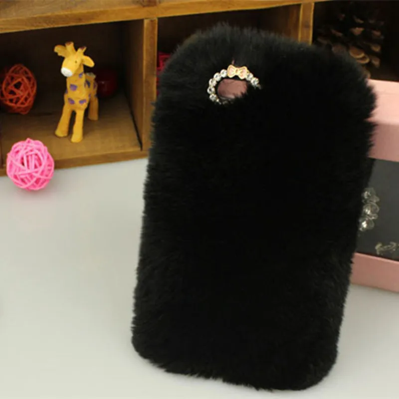 Ayeena Plush Hair Hard Back Cover case Warm Winter Fluffy