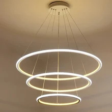 Современное светодиодное кольцо «подсвечник» Lustre Lighting с дистанционное управление алюминиевый светильник для столовой спальни Ресторан Avize светильники