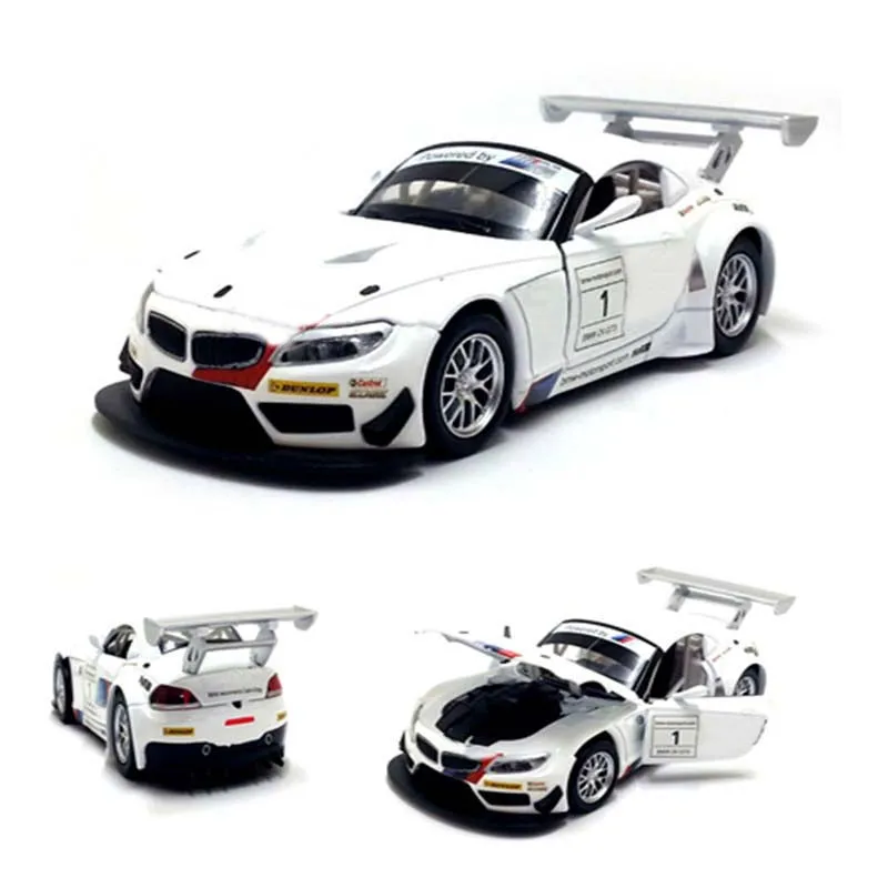 

High quality 1:32 Z4 GT3 Alloy Model Car Pull Back Toys Car With Sound Light Children's Toys Car Christmas Gifts Free Shipping