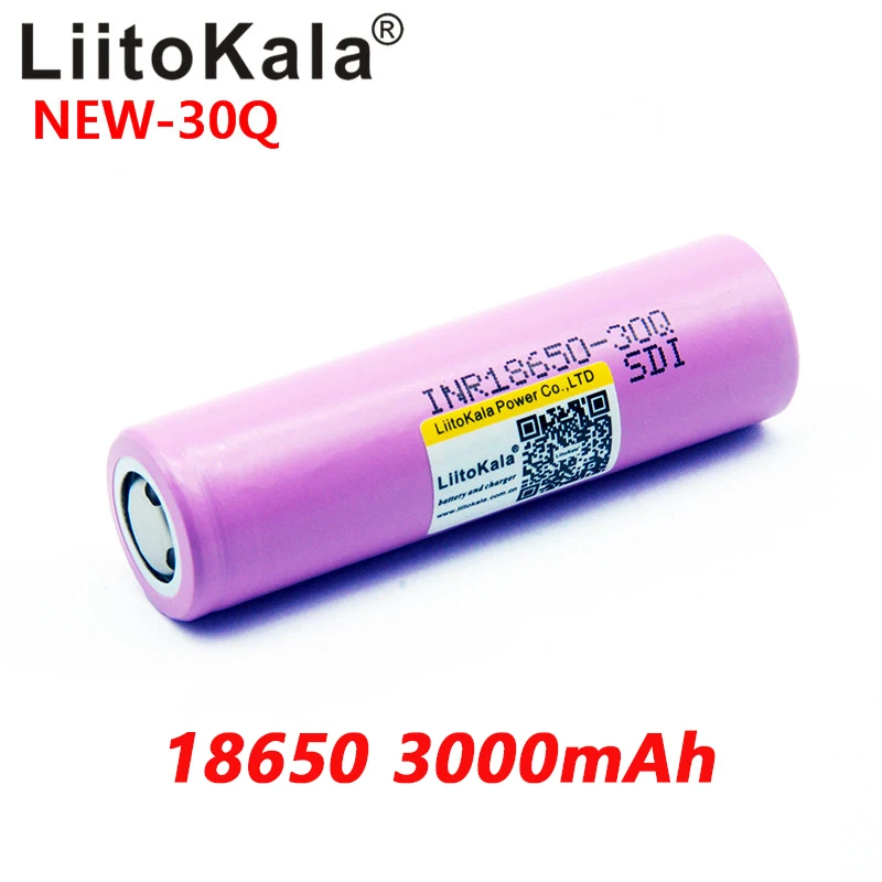 6 шт. LiitoKala INR 18650 аккумулятор 3,7 V 3000mAh INR18650 30Q литий-ионные аккумуляторы