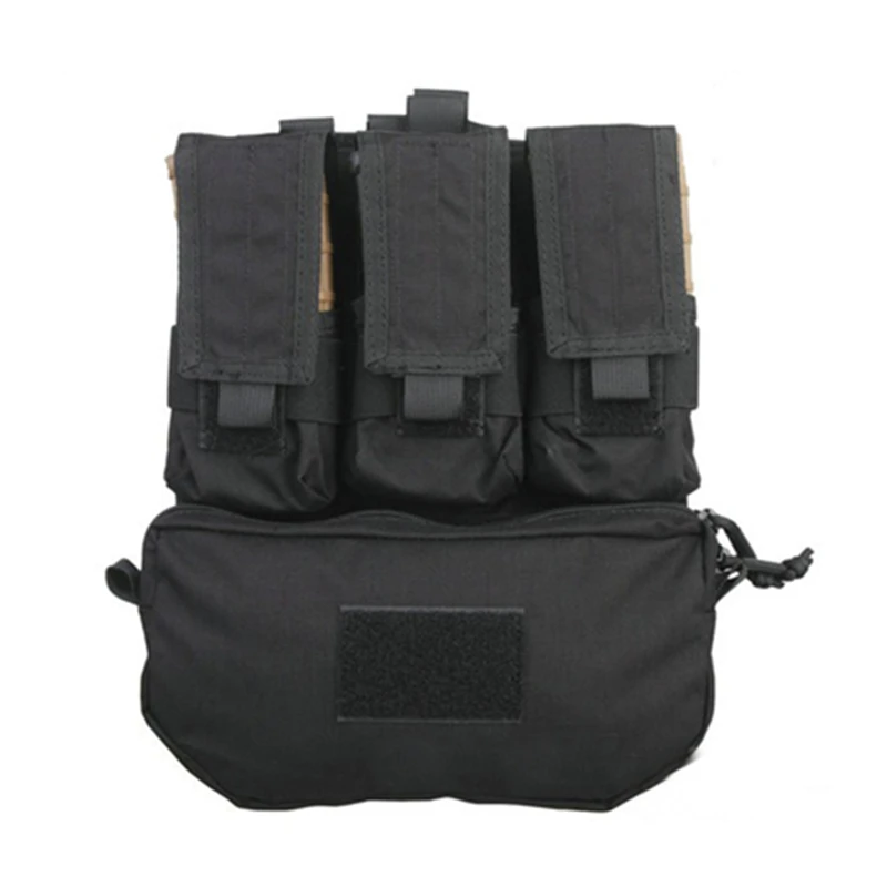 Тактический военный штурмовой задний пакет панели 500D Cordura Coyote коричневые сумки MOLLE пакет для наружной охоты или жилет для страйкбола - Цвет: BK