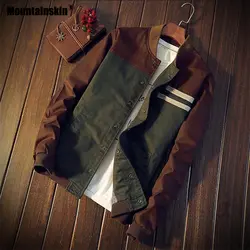 Mountainskin 4XL Новый Для мужчин куртки осень Военная Для мужчин пальто модные тонкие повседневные куртки Мужская Верхняя одежда Бейсбол форма