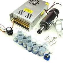 DC12-48V 0.3kw мотор шпинделя ER11 патрон CNC 300 Вт мотор шпинделя+ 52 мм кронштейн+ регулятор скорости питания+ 13 шт. ER11 патрон