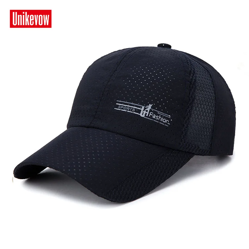 

Brand UNIKEVOW New arrival Unisex Mesh baseball caps motorcycle cap Light hat quick dry men women casual summer hat