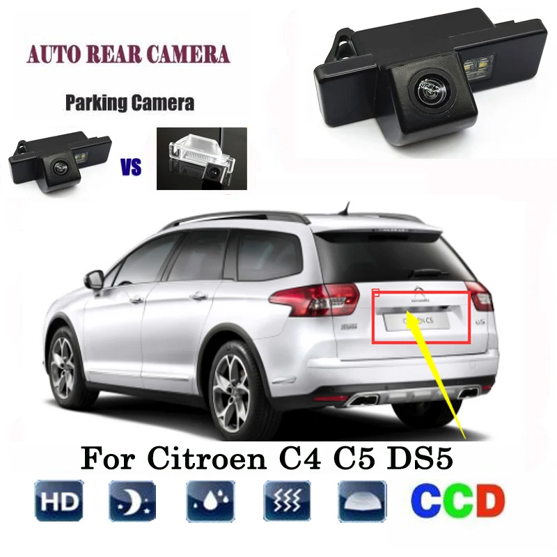 Камера заднего вида для Citroen C4 C5 DS5/CCD с функцией ночного видения|Камера авто| |