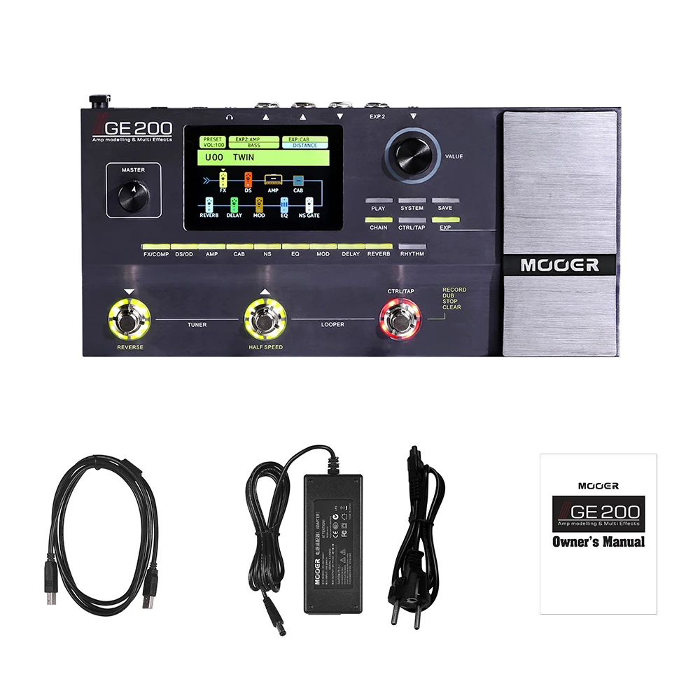 MOOER GE200 Amp моделирование и многофункциональные эффекты 55 высококачественных